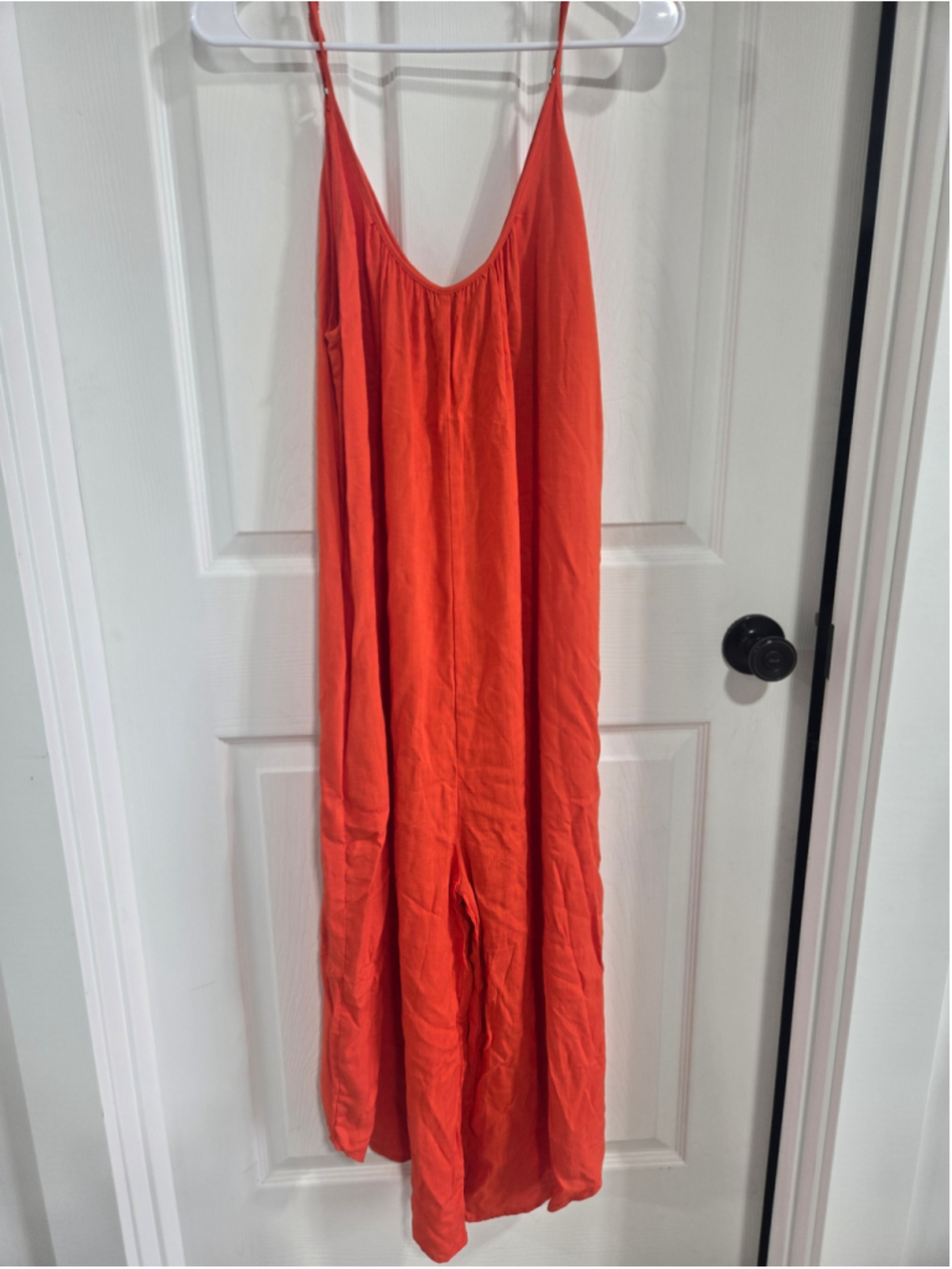 Jumpsuit romper Shinestar womens size medium in red/orange